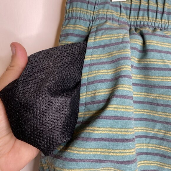 PrAna Metric E-Waist Board/Swim Short Cove Stripe Mens SM/08 Standard Stretch - Picture 6 of 10